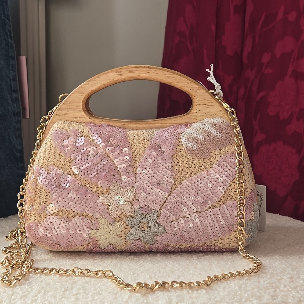 NWT Small Wood Clutch